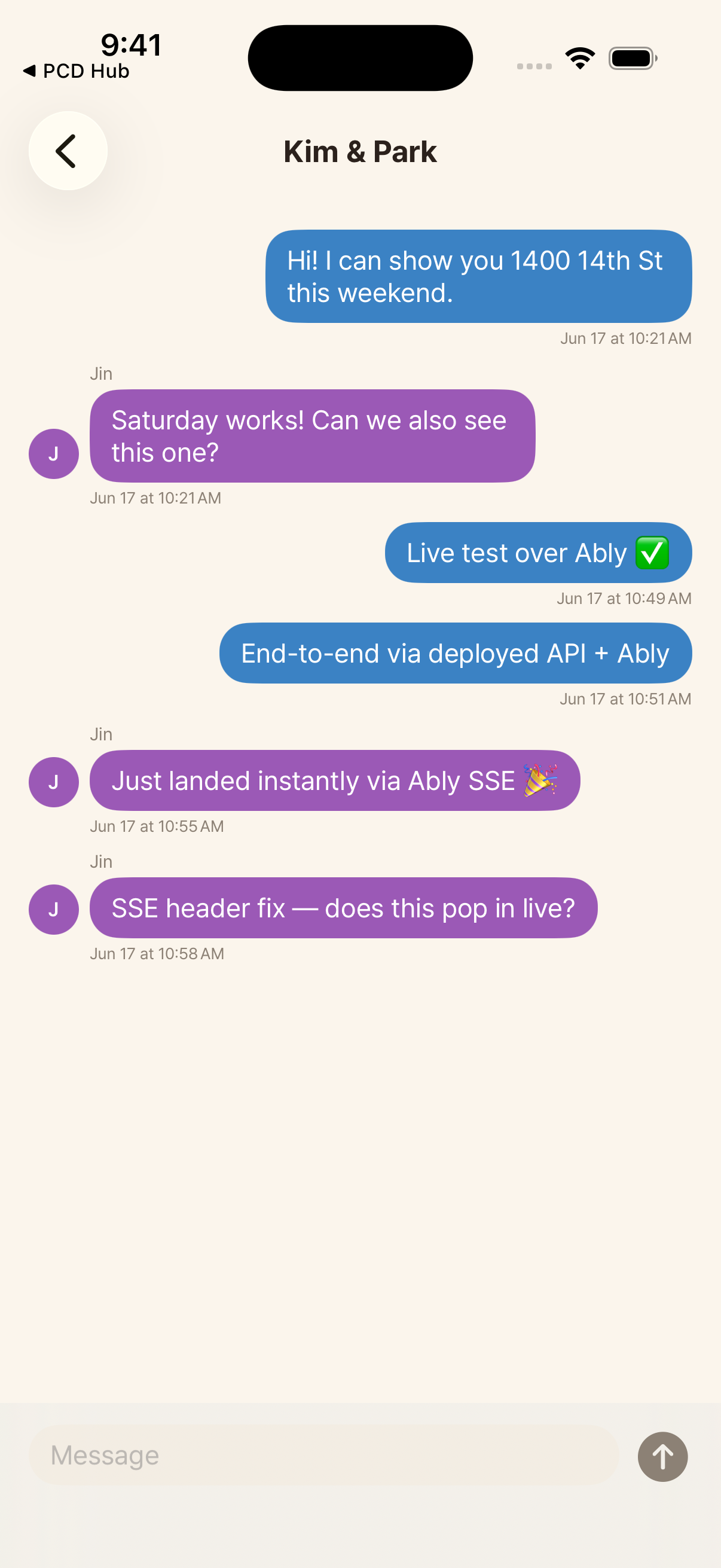 A conversation with per-person colors